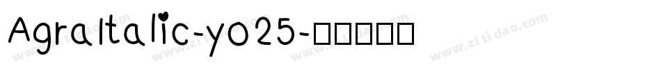 AgraItalic-yo25字体转换