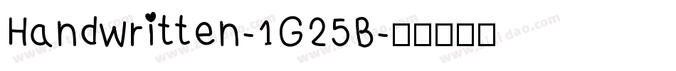 Handwritten-1G25B字体转换