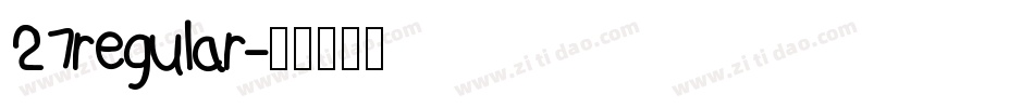 27regular字体转换