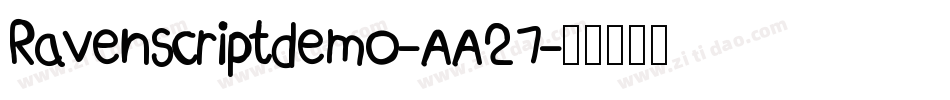 Ravenscriptdemo-AA27字体转换