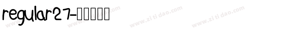 regular27字体转换