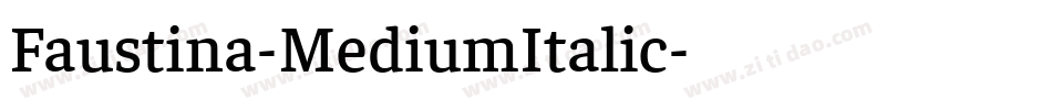 Faustina-MediumItalic字体转换