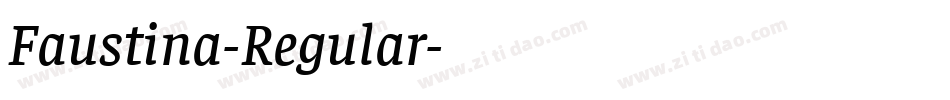 Faustina-Regular字体转换