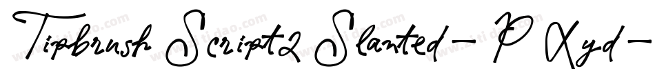 TipbrushScript2Slanted-PXyd字体转换