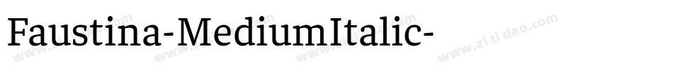 Faustina-MediumItalic字体转换