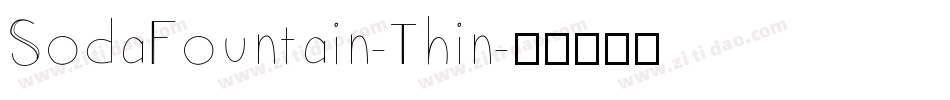SodaFountain-Thin字体转换