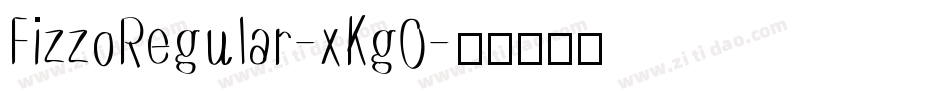 FizzoRegular-xKg0字体转换
