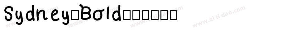 Sydney-Bold字体转换
