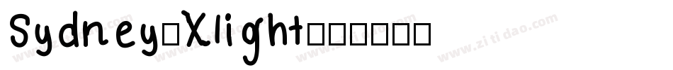 Sydney-Xlight字体转换