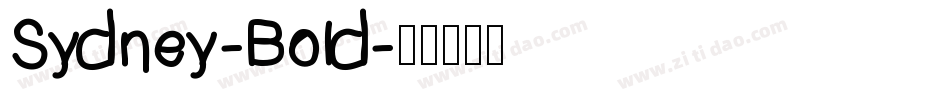 Sydney-Bold字体转换