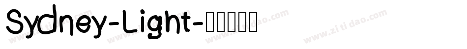 Sydney-Light字体转换