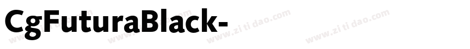CgFuturaBlack字体转换