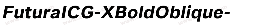 FuturaICG-XBoldOblique字体转换