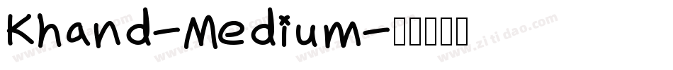 Khand-Medium字体转换