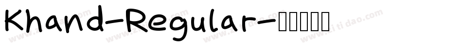 Khand-Regular字体转换