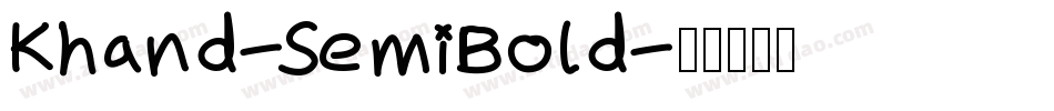 Khand-SemiBold字体转换