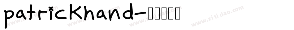 patrickhand字体转换