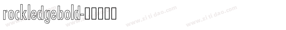 rockledgebold字体转换