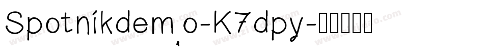 Spotnikdemo-K7dpy字体转换