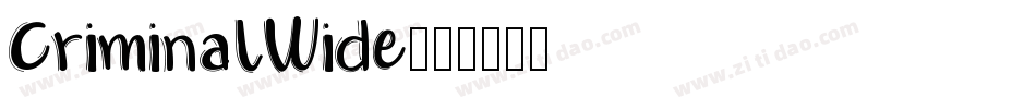 CriminalWide字体转换