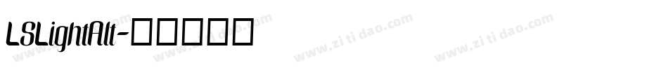 LSLightAlt字体转换
