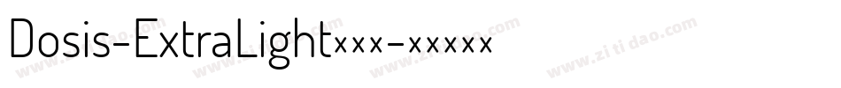 Dosis-ExtraLight手机版字体转换