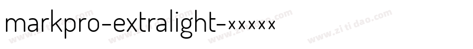 markpro-extralight字体转换