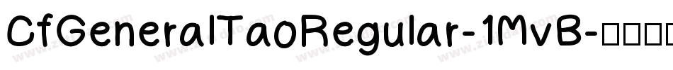 CfGeneralTaoRegular-1MvB字体转换