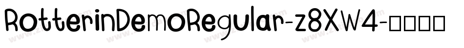 RotterinDemoRegular-z8XW4字体转换