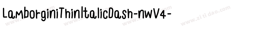 LamborginiThinItalicDash-nwV4字体转换