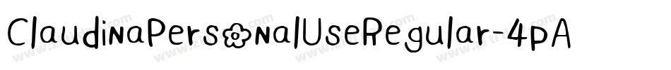 ClaudinaPersonalUseRegular-4pA4字体转换