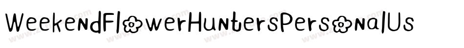 WeekendFlowerHuntersPersonalUse-Gw7a字体转换
