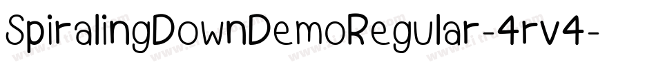 SpiralingDownDemoRegular-4rv4字体转换