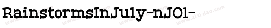 RainstormsInJuly-nJO1字体转换