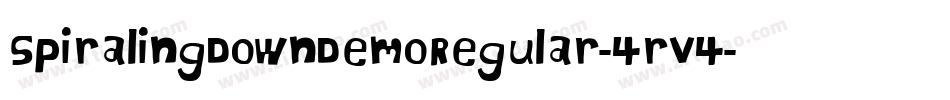 SpiralingDownDemoRegular-4rv4字体转换