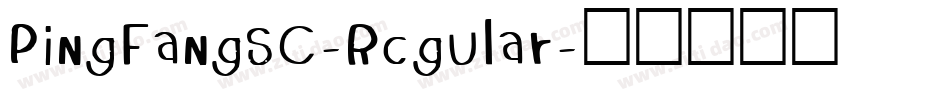 PingFangSC-Rcgular字体转换