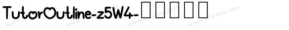 TutorOutline-z5W4字体转换