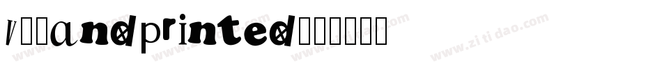 vSHandprinted字体转换