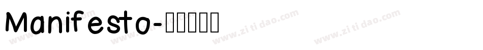 Manifesto字体转换