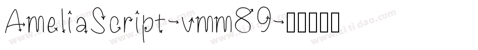 AmeliaScript-vmm89字体转换