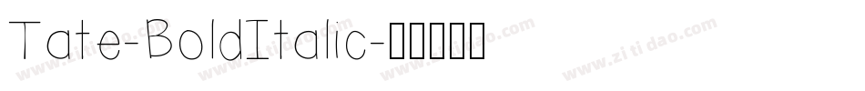 Tate-BoldItalic字体转换