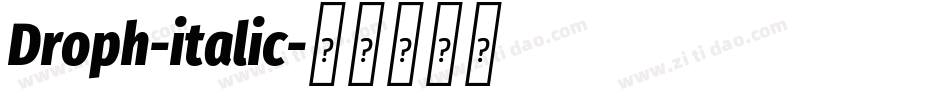Droph-italic字体转换