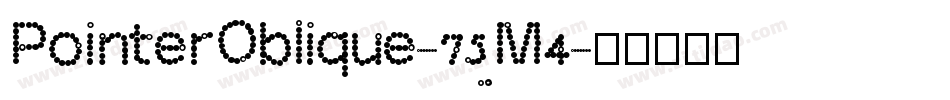 PointerOblique-75M4字体转换