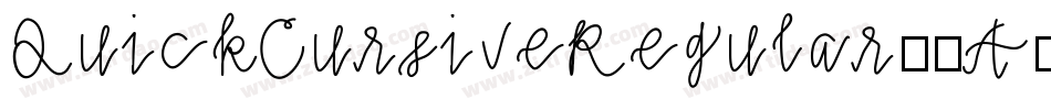 QuickCursiveRegular-8A5B字体转换