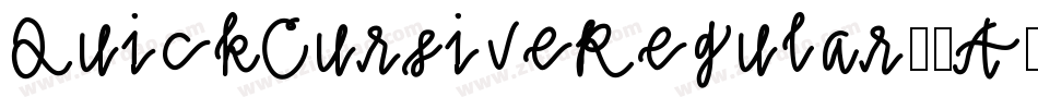 QuickCursiveRegular-8A5B字体转换