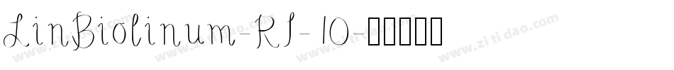 LinBiolinum-RI-10字体转换