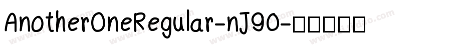 AnotherOneRegular-nJ90字体转换