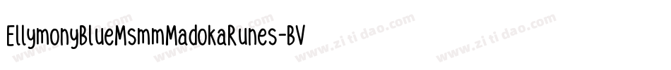 EllymonyBlueMsmmMadokaRunes-BVEB字体转换