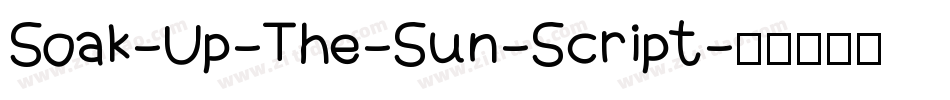 Soak-Up-The-Sun-Script字体转换