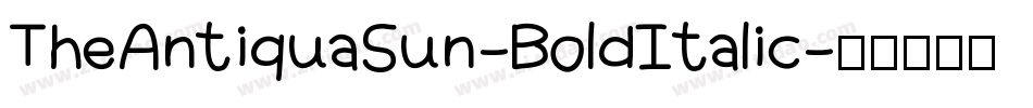 TheAntiquaSun-BoldItalic字体转换